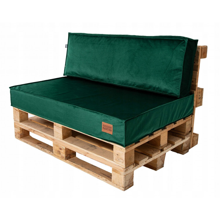 Paletové sedenie Golden Garden GG43 podsedák a vankúš 120cm x 80cm x 15cm smaragdová